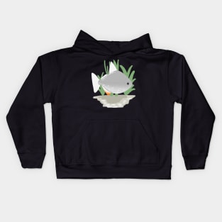 silver dollar fish Kids Hoodie